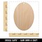 Oval Solid Unfinished Craft Wood Holiday Christmas Tree DIY Pre-Drilled Ornament